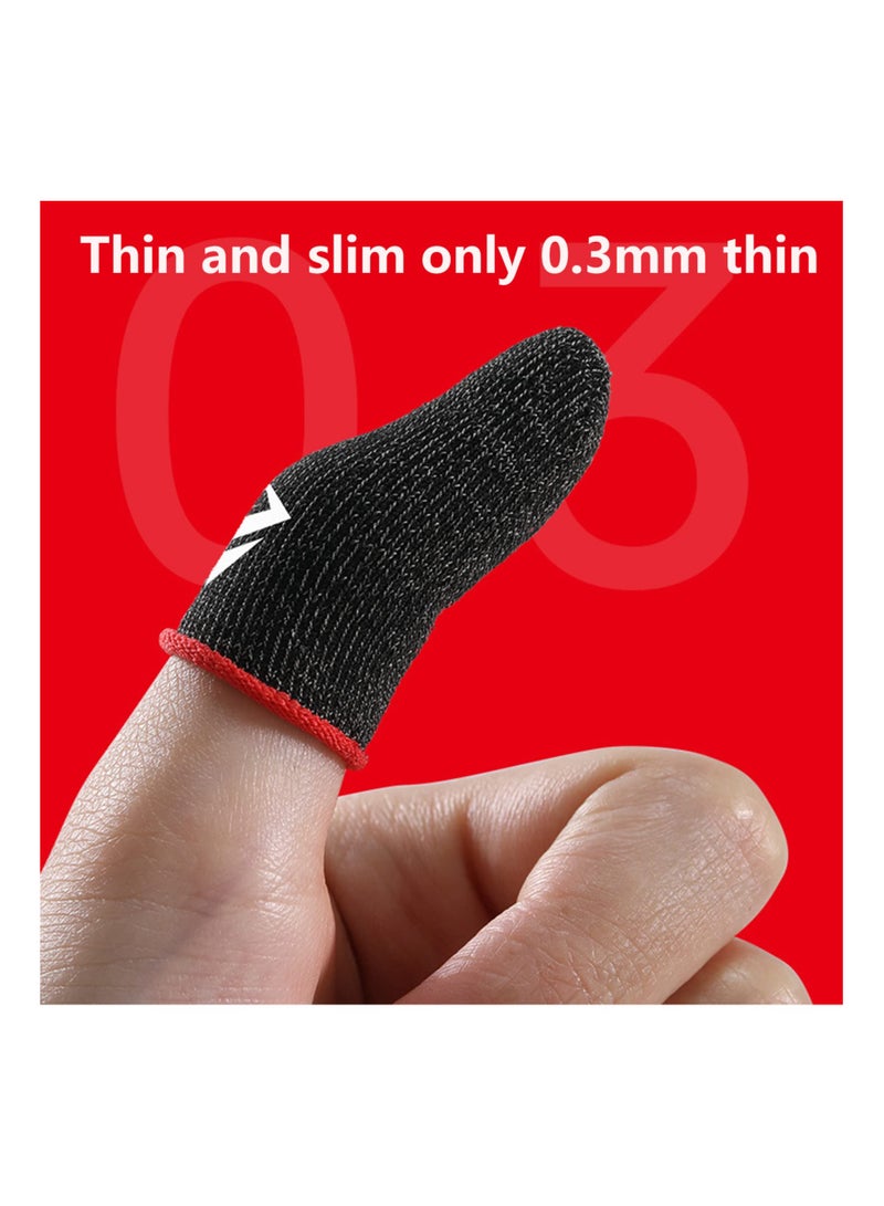 5 Pairs Mobile Game Controller Finger Sleeve Sets Anti-Sweat Breathable Full Touch Screen Sensitive Shoot Aim Joysticks Finger for PUBG