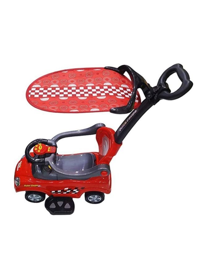 3-In-1 Activity Ride-On Car With Covered Stroller 84x44x84.7cm