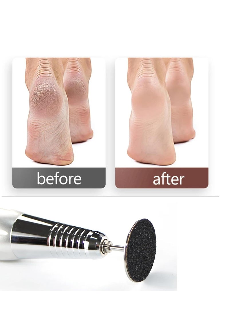 Globalstar Pedicure Sandpaper Disc Kit - 100pcs Sandpaper Discs & 1 Metal Drill Bit, 3/32 Shank for Electric Foot File, Dead Skin & Callus Removal, #150 Grit