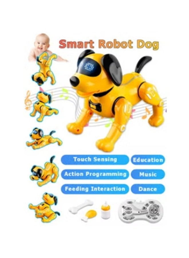 Remote Control Robot Dog - RC Imitate Pet Dog - Music, Dance, Action Programming, Touch Interaction - Smart Puppy - Kid Toy