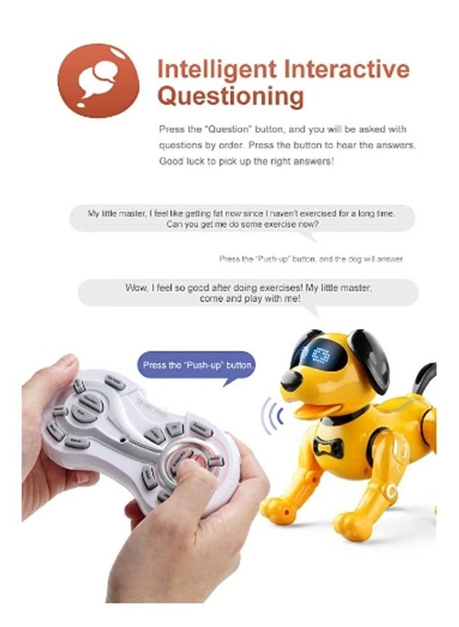 Remote Control Robot Dog - RC Imitate Pet Dog - Music, Dance, Action Programming, Touch Interaction - Smart Puppy - Kid Toy