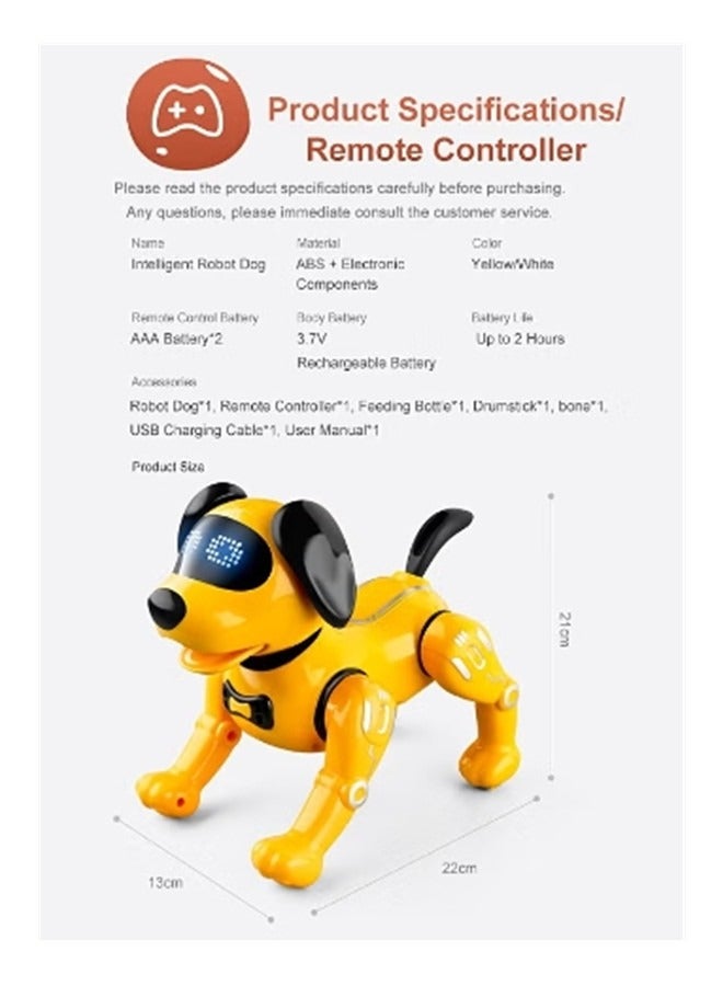 Remote Control Robot Dog - RC Imitate Pet Dog - Music, Dance, Action Programming, Touch Interaction - Smart Puppy - Kid Toy