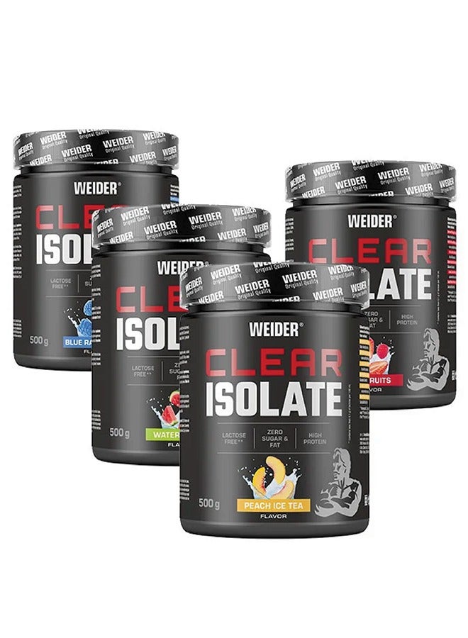 Clear Isolate Red Fruits 500g, Lactose Free - Zero Sugar & Fat - High Protein Refreshing Drink