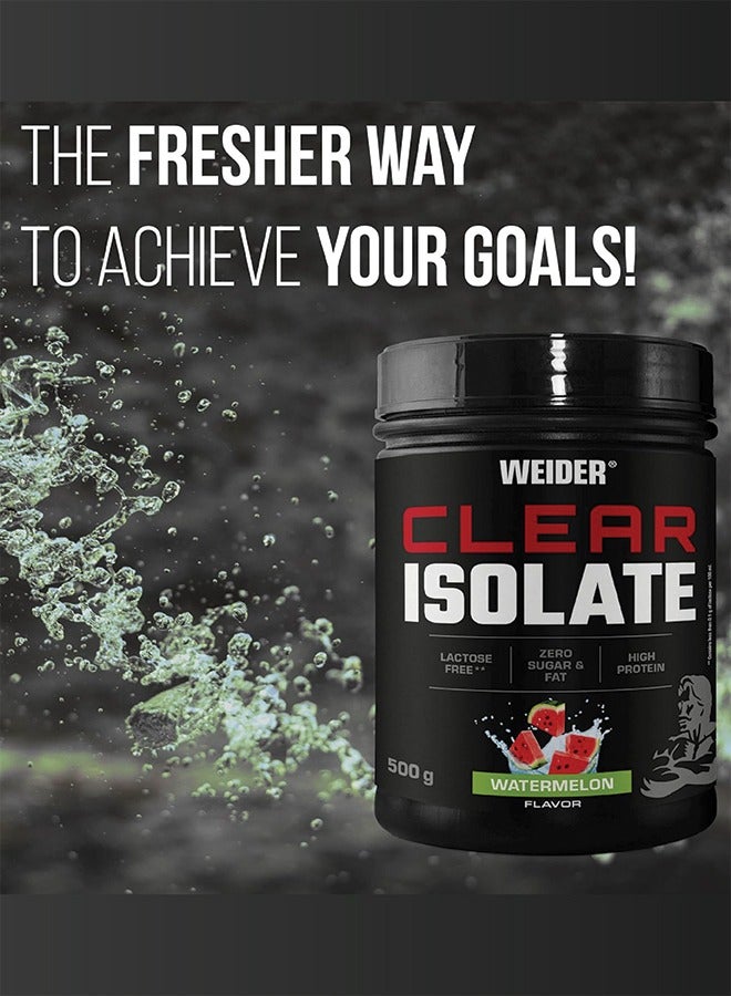 Clear Isolate  500g, Water Melon, Lactose Free - Zero Sugar & Fat - High Protein Refreshing Drink