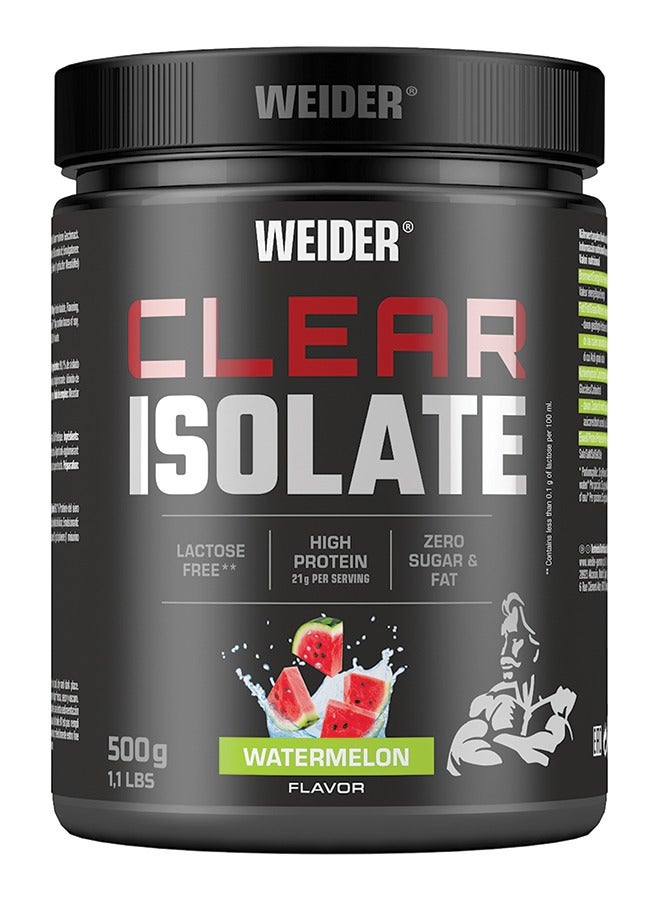 Clear Isolate  500g, Water Melon, Lactose Free - Zero Sugar & Fat - High Protein Refreshing Drink