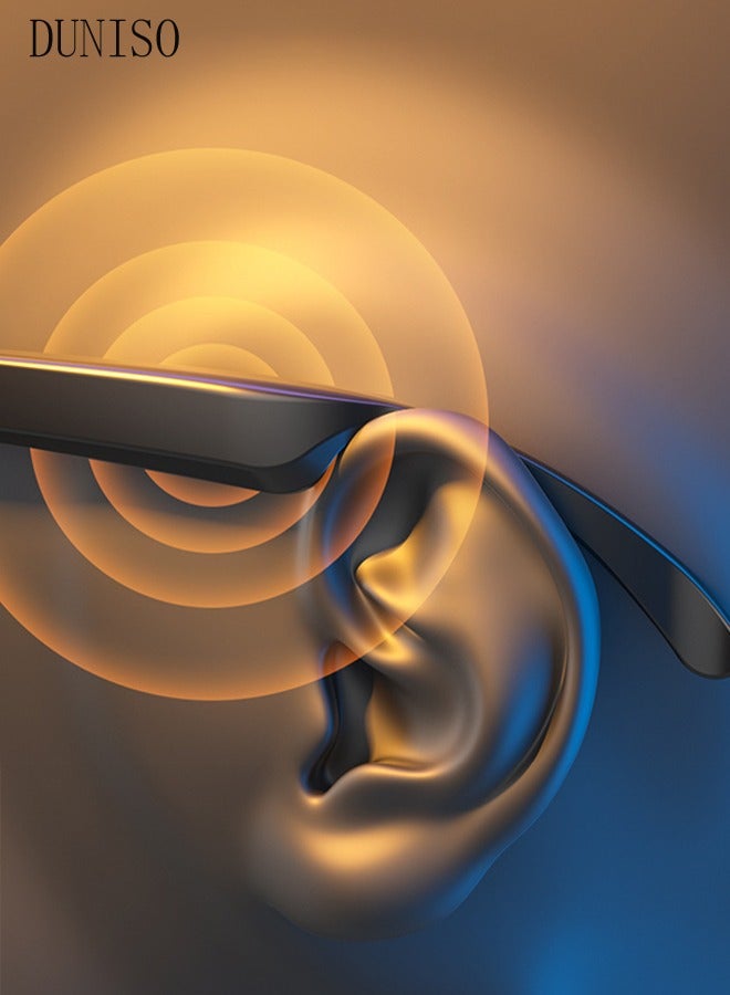 Smart Glasses,Bluetooth 5.3 Sunglasses Wireless Bluetooth Headset Waterproof Compatible with Smart Phones Easy to Make Phone Calls and Listen to Music Polarized Lenses