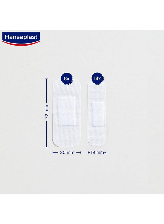 Sensitive Plasters (20 Strips) Skinfriendly And Hypoallergenic Wound Plasters With Bacteria Shield & Secure Adhesion Painlessly Removable