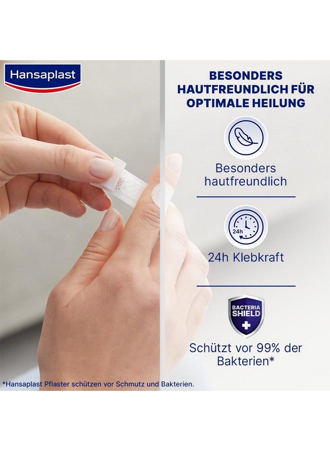 Sensitive Plasters (20 Strips) Skinfriendly And Hypoallergenic Wound Plasters With Bacteria Shield & Secure Adhesion Painlessly Removable