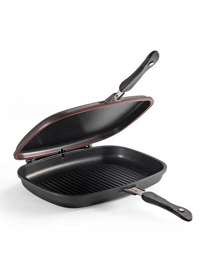 Double Sided Grill Pan Black/Red 36cm