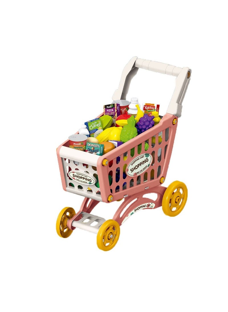 Role Play Market Shopping Cart Toy Playset for Children