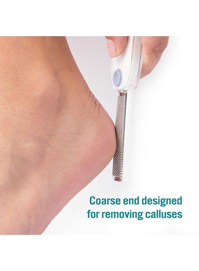 Foot Callus Shaver & Rasp With Sliding Cover 2In1 Foot Care Tool Features Slide & Lock Mechanism Safely Conceals And Protects The End Not In Use Keeps Your Feet Beautiful And Smooth