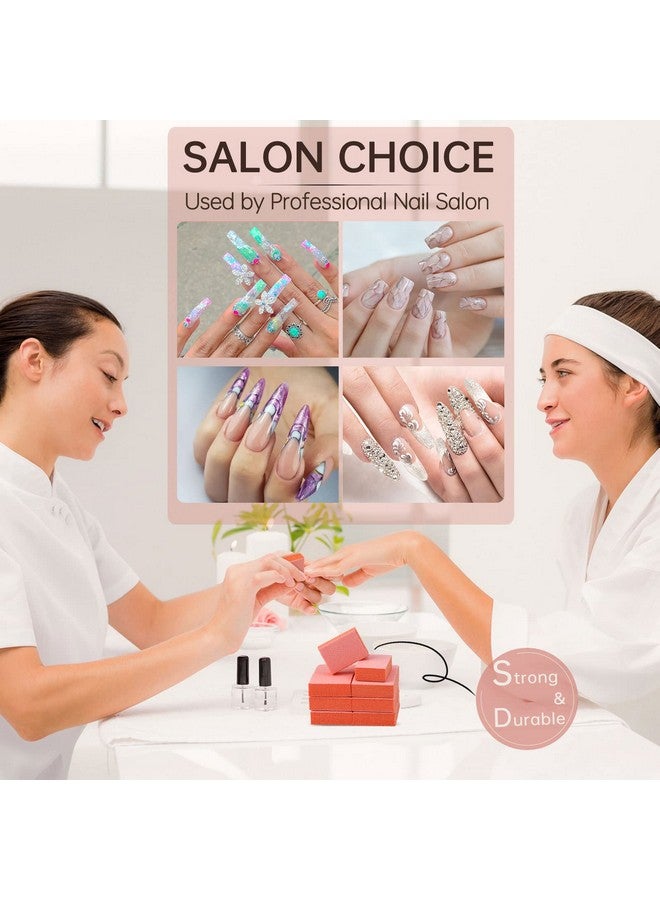 Mini Nail Buffer Blocks 80/100 Grit Professional Salon Orange Buffers Buff Nails Prior To Application Of Gel Polish, Acrylic, 50 Count