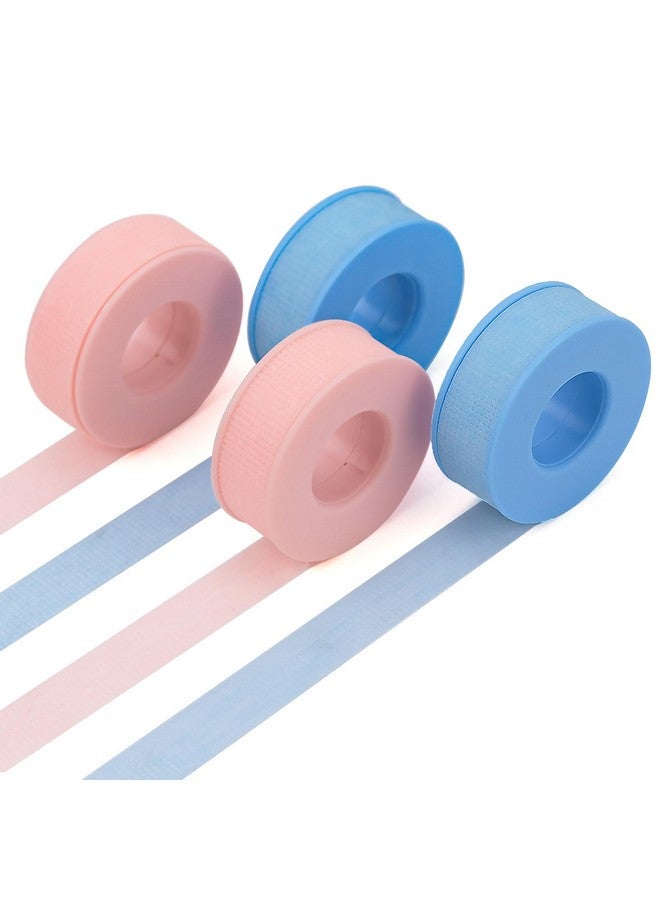 4 Rolls Lash Extension Tape For Lash Extensions Eyelash Tape Micropore Tape Silicone Lash Tape Lash Tape Sensitive Tape Breathable Waterproof Gel Tape Blue Pink
