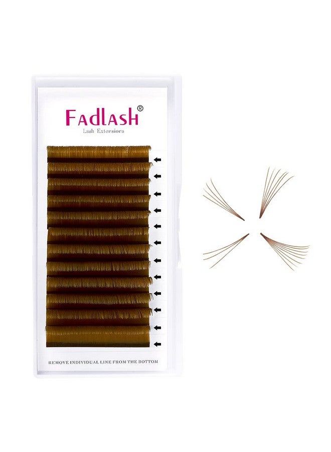 Eyelash Extension D Curl Easy Fan Volume Lashes Brown Color Easy Fan Lash Extensions Colorful Self Fanning Eyelash Extensions (Blond 0.07D 15Mm)