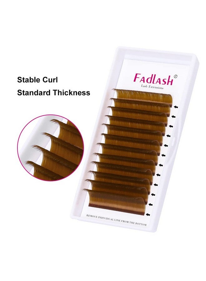 Eyelash Extension D Curl Easy Fan Volume Lashes Brown Color Easy Fan Lash Extensions Colorful Self Fanning Eyelash Extensions (Blond 0.07D 15Mm)