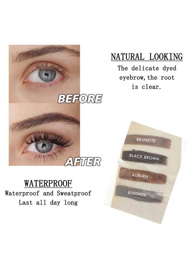 Waterproof Eyebrow Gel For Long Lasting Highly Tinted Liquid Eye Brow Makeup Sweatproof Natural (Black Brown)