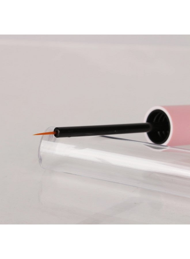 12Pcs Empty Plastic Gold 10Ml Eyeliner Tubes Packing Vials Bottle Containe Eyeliner Brush Applicator For Diy Eyelash Growth Oil