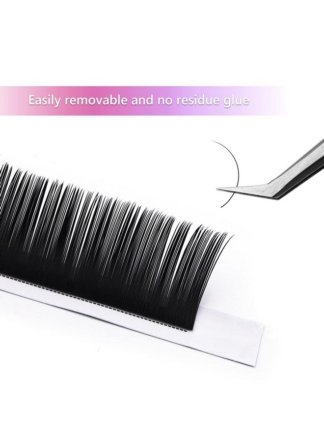 Lash Extensions D Curl Fadlash Eyelash Extensions 0.20 Premium Black Matte Classic Silk Eyelash Extensions (0.20D 12Mm)