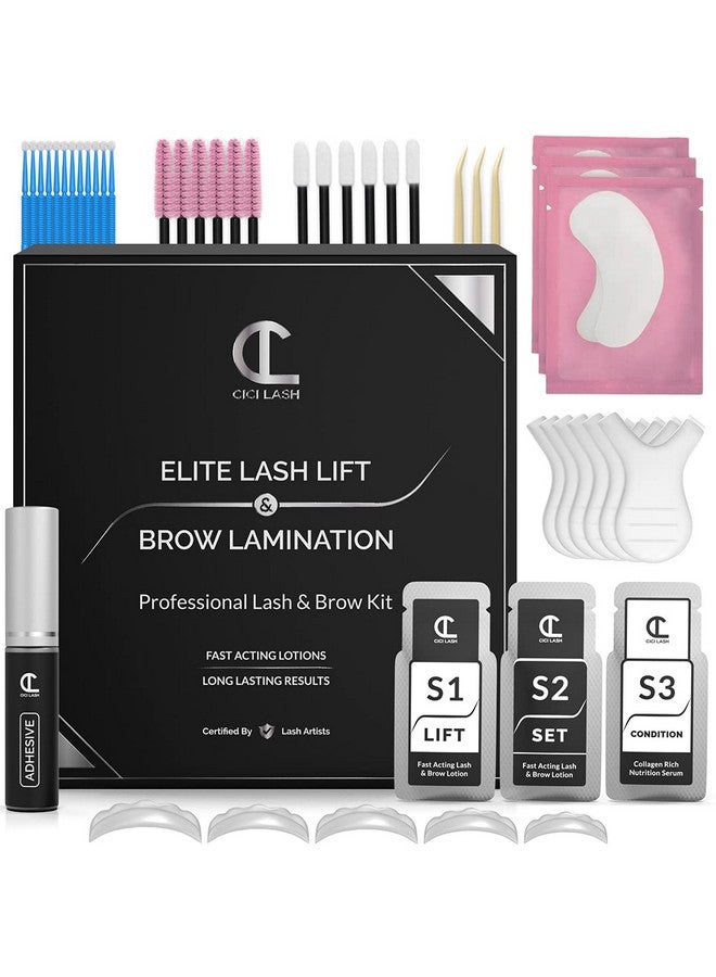 2 In 1 Lash Lift Kit And Brow Lamination Kit | Instant Perming Lifting & Curling For Eyelashes & Eyebrows | Professional Salon Results Lasting 68 Weeks | Includes Glue & Supplies For 5+ Treatments