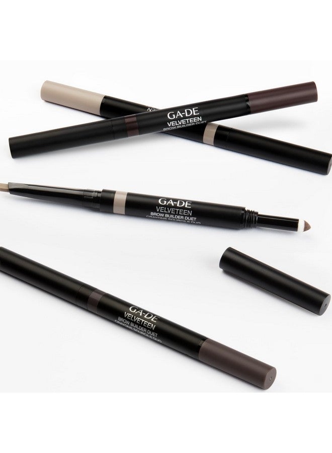 Velveteen Brown Builder Duet 62 Longwear Eyebrow Pencil Dark Brown Doubleended Eyebrow Tint And Eyebrow Filler Paraben Free 0.02 Oz