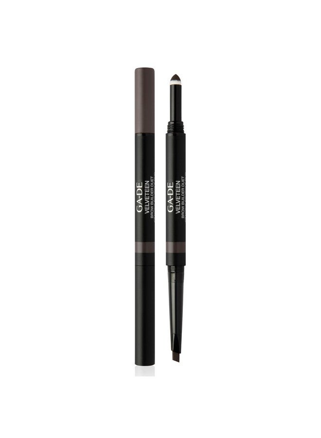 Velveteen Brown Builder Duet 62 Longwear Eyebrow Pencil Dark Brown Doubleended Eyebrow Tint And Eyebrow Filler Paraben Free 0.02 Oz