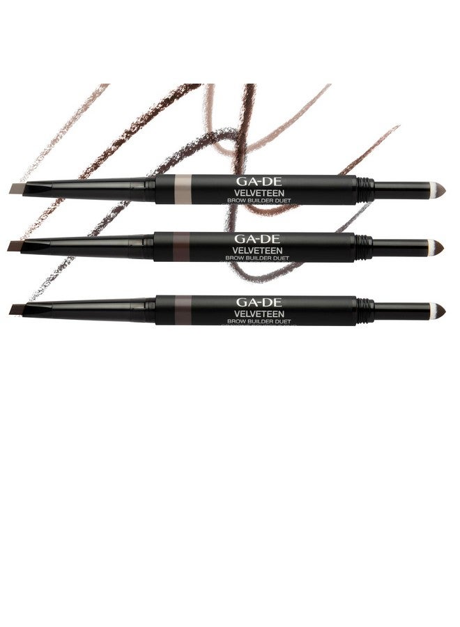 Velveteen Brown Builder Duet 62 Longwear Eyebrow Pencil Dark Brown Doubleended Eyebrow Tint And Eyebrow Filler Paraben Free 0.02 Oz