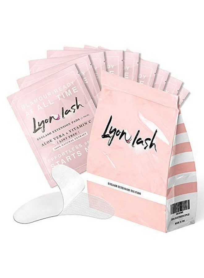 100 Pairs Eyelash Extension Under Eye Gel Pads By Lyon Lash Lint Free With Aloe Vera Hydrogel Eye Patches Premium Eyelash Extension Supplies & Beauty Tools Fit Most Eye Shape Stick Well