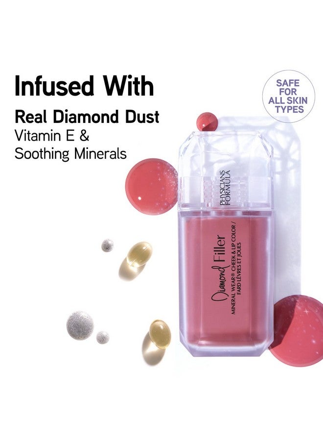 Mineral Wear®Diamond Filler Cheek & Lip Color Serumtocream Multiuse Liquid Blush Formula Plumps & Smooths For Fuller Looking Cheeks & Lips Monochromatic Look Radiant Pink