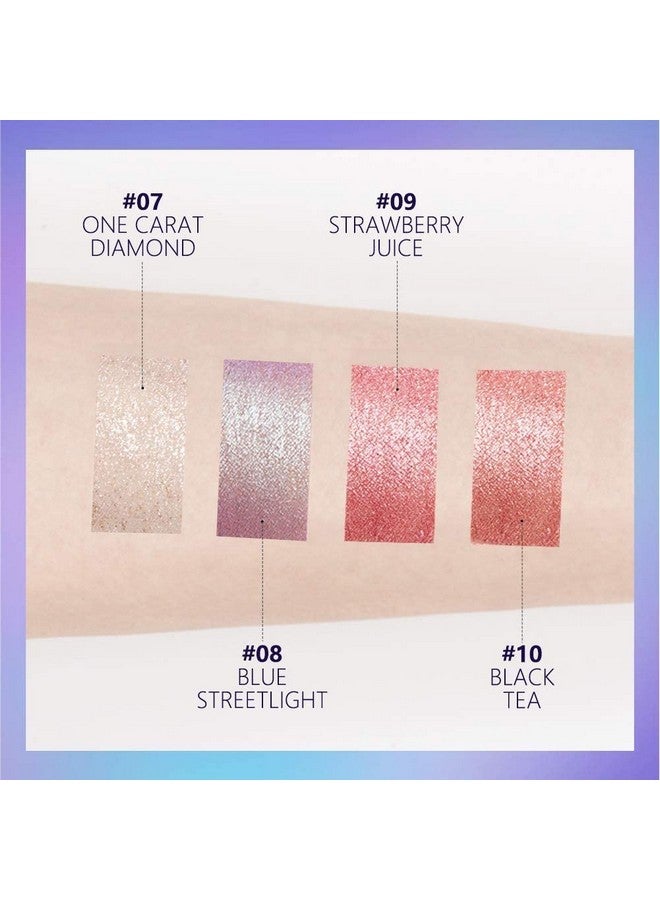 Glitter Galaxy Colored Liquid Eyeshadow Dazzling Shimmer Eye Makeup High Pigmented & Long Lasting (08 Blue Streetlight)