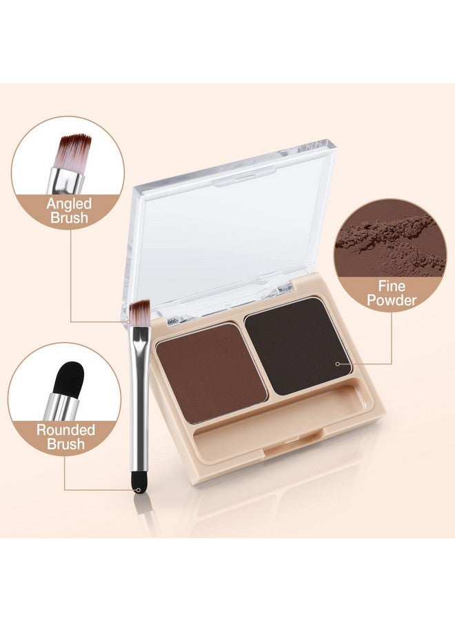 2Color Eyebrow Palette Brow Powder Makeup For Sculpting And Defining Brow Eye Contour Kit With Brush Applicator