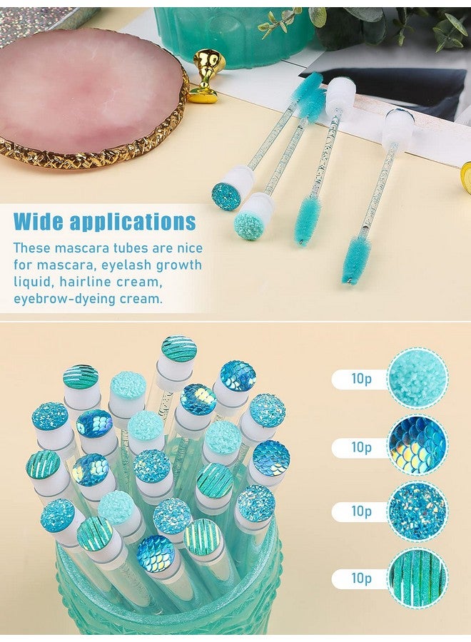 80 Pcs Mascara Wand Tube Set 40Pcs Empty Mascara Wand Tube 40Pcs Eyelash Brush Mascara Brushes For Women Girls Makeup