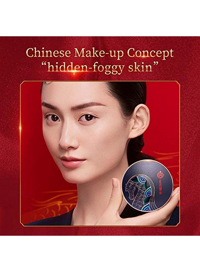 [Palace Identity Air Cushion Bb Cream Moisturizing Foundation Waterproof Concealer Long Lasting Brighten Makeup Natural Cover (C01Pottery White)