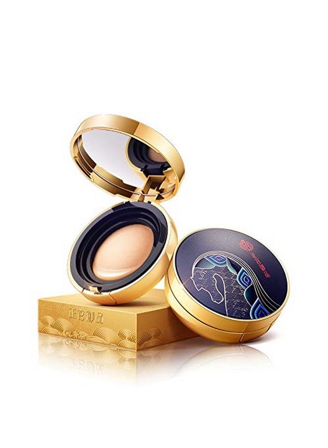 [Palace Identity Air Cushion Bb Cream Moisturizing Foundation Waterproof Concealer Long Lasting Brighten Makeup Natural Cover (C01Pottery White)