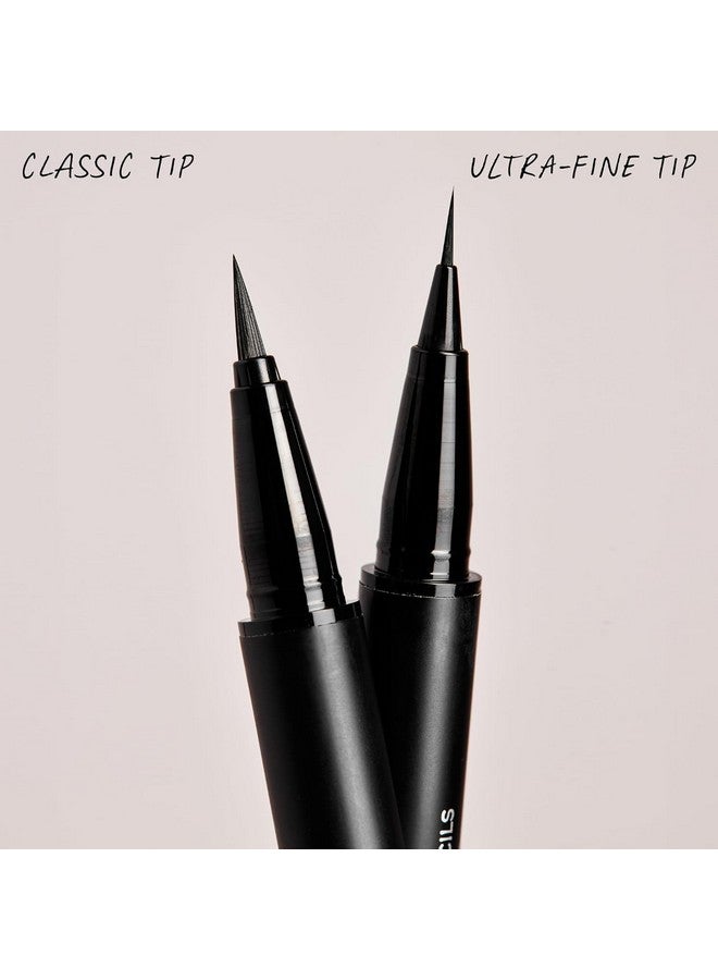 Thicker Brow Pen Duo Dual Ended Pen Vegan & Cruelty Free (Black/Brown)