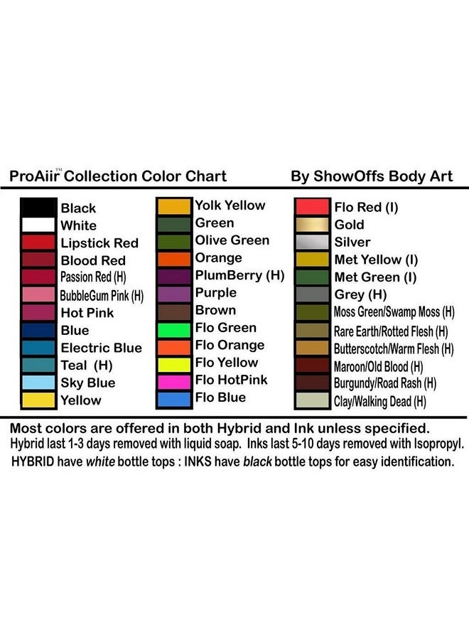 Face Painting Makeup Proaiir Water Resistant Makeup Set Of 6 Uv/Fluorescents 2.1 Oz (60Ml)