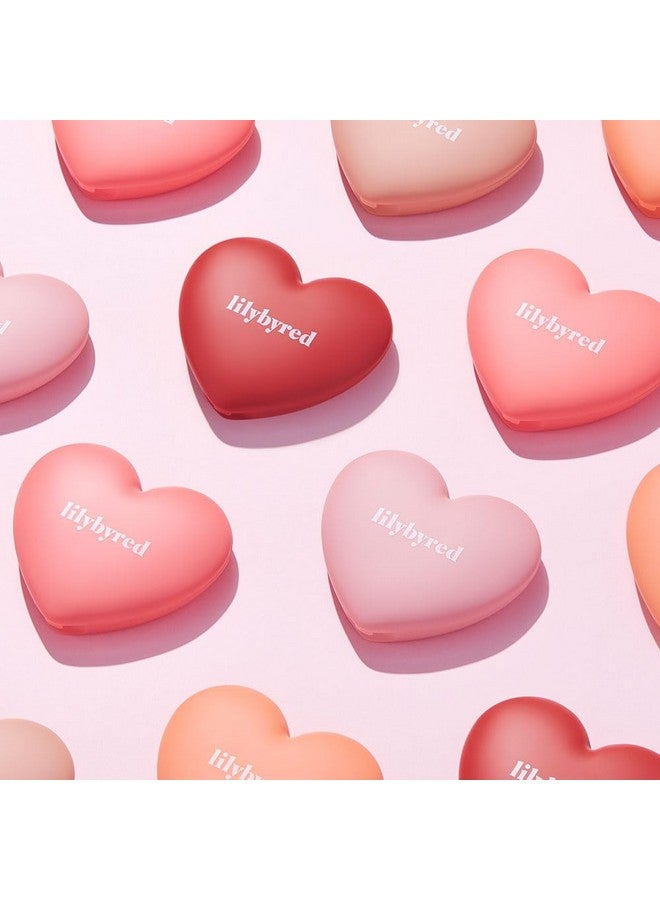 Luv Beam Cheek(Ad) (05_French Marsala) Heart Shaped Powder Blush With Shimmer Naturallooking Flush Longlasting Radiance Korean Beauty