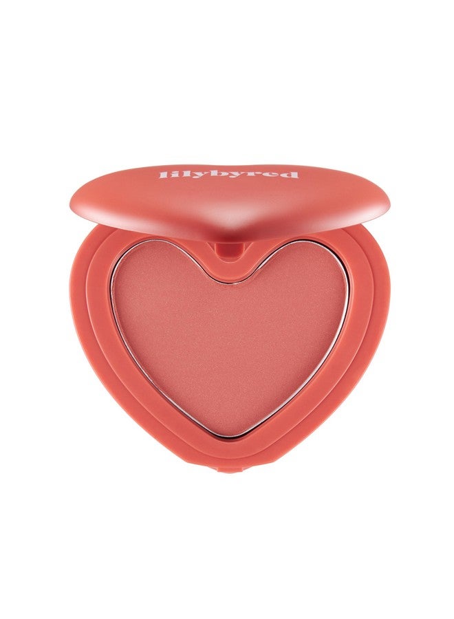 Luv Beam Cheek(Ad) (05_French Marsala) Heart Shaped Powder Blush With Shimmer Naturallooking Flush Longlasting Radiance Korean Beauty