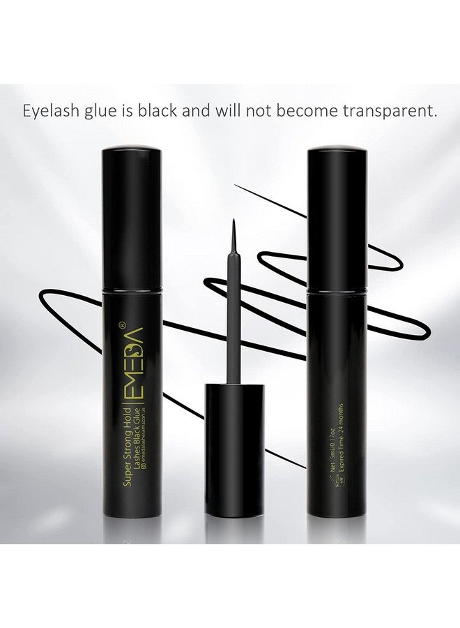2 Pcs Professional Latex Free Eyelash Glue Waterproof Black Lashes Glue Super Strong Hold False Eyelash Glue Best Strip Eyelash Adhesive Suitable For Sensitive Eyes Lash Adhesive