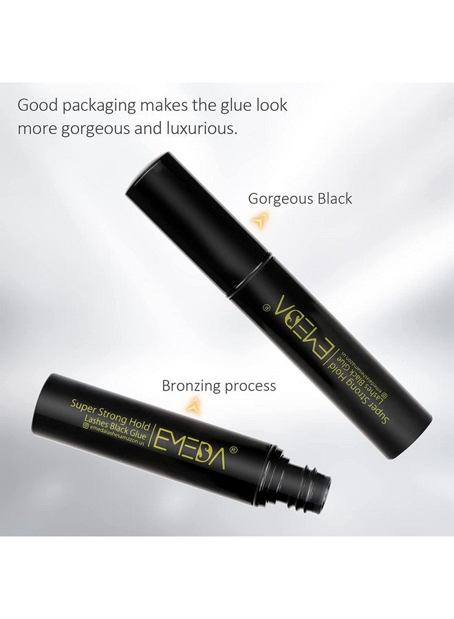 2 Pcs Professional Latex Free Eyelash Glue Waterproof Black Lashes Glue Super Strong Hold False Eyelash Glue Best Strip Eyelash Adhesive Suitable For Sensitive Eyes Lash Adhesive