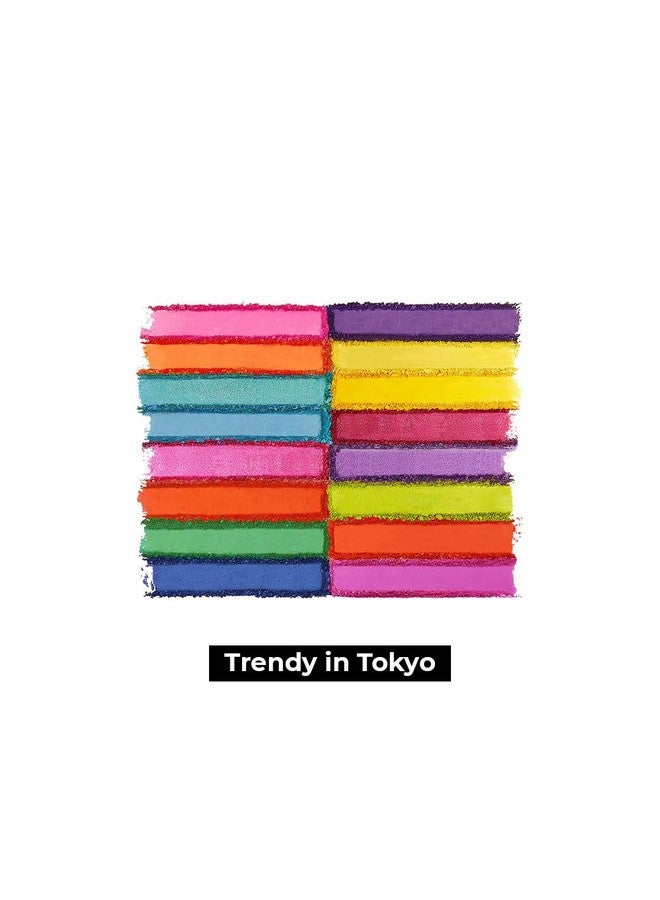 Bh Cosmetics 16 Color Eyeshadow Palette Pressed Powder Trendy In Tokyo 4.2 Oz