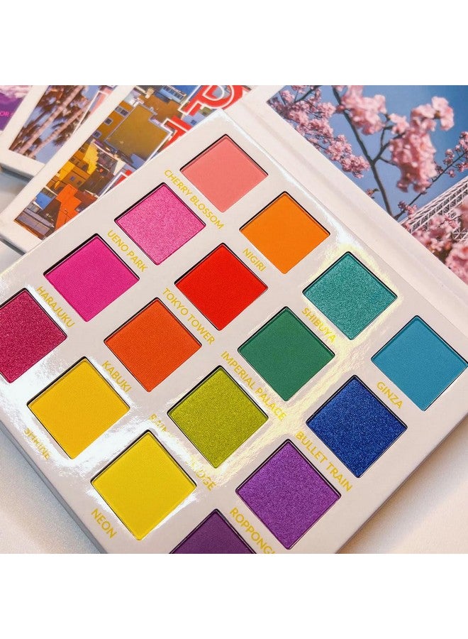 Bh Cosmetics 16 Color Eyeshadow Palette Pressed Powder Trendy In Tokyo 4.2 Oz