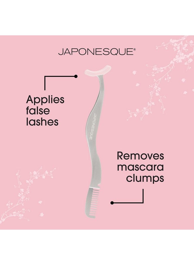 False Lash Applicator Tweezers Lash Pad Cushioned Safety Tweezers Dual Ended Lash Applicator Tool With Built In Stainless Steel Lash Comb