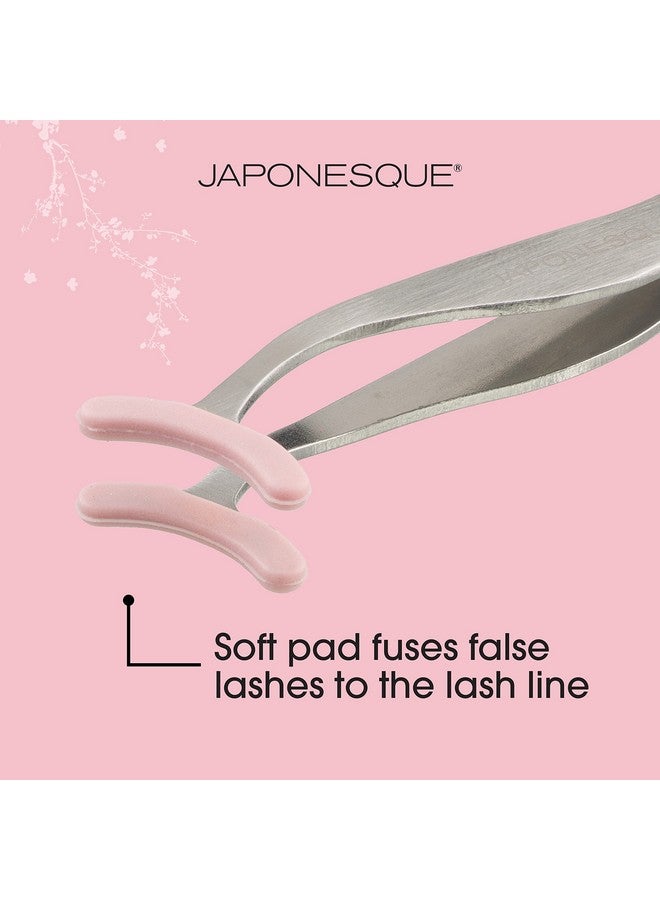 False Lash Applicator Tweezers Lash Pad Cushioned Safety Tweezers Dual Ended Lash Applicator Tool With Built In Stainless Steel Lash Comb