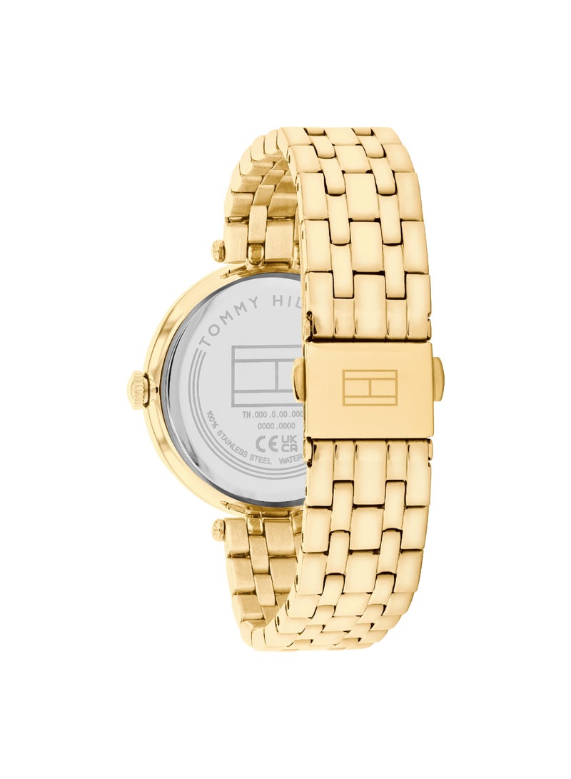 Round Analog Women's Champagne Case Watch - 1782718