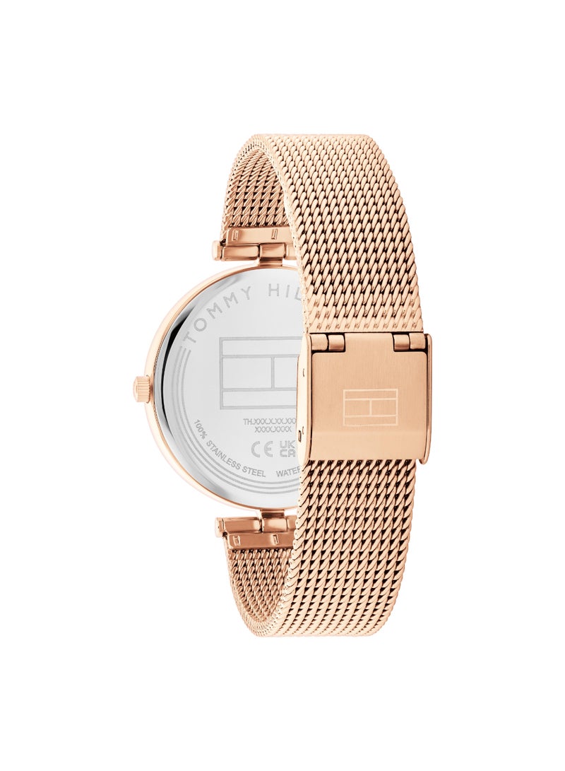 Round Analog Women's Rose Gold Case Watch - 1782712