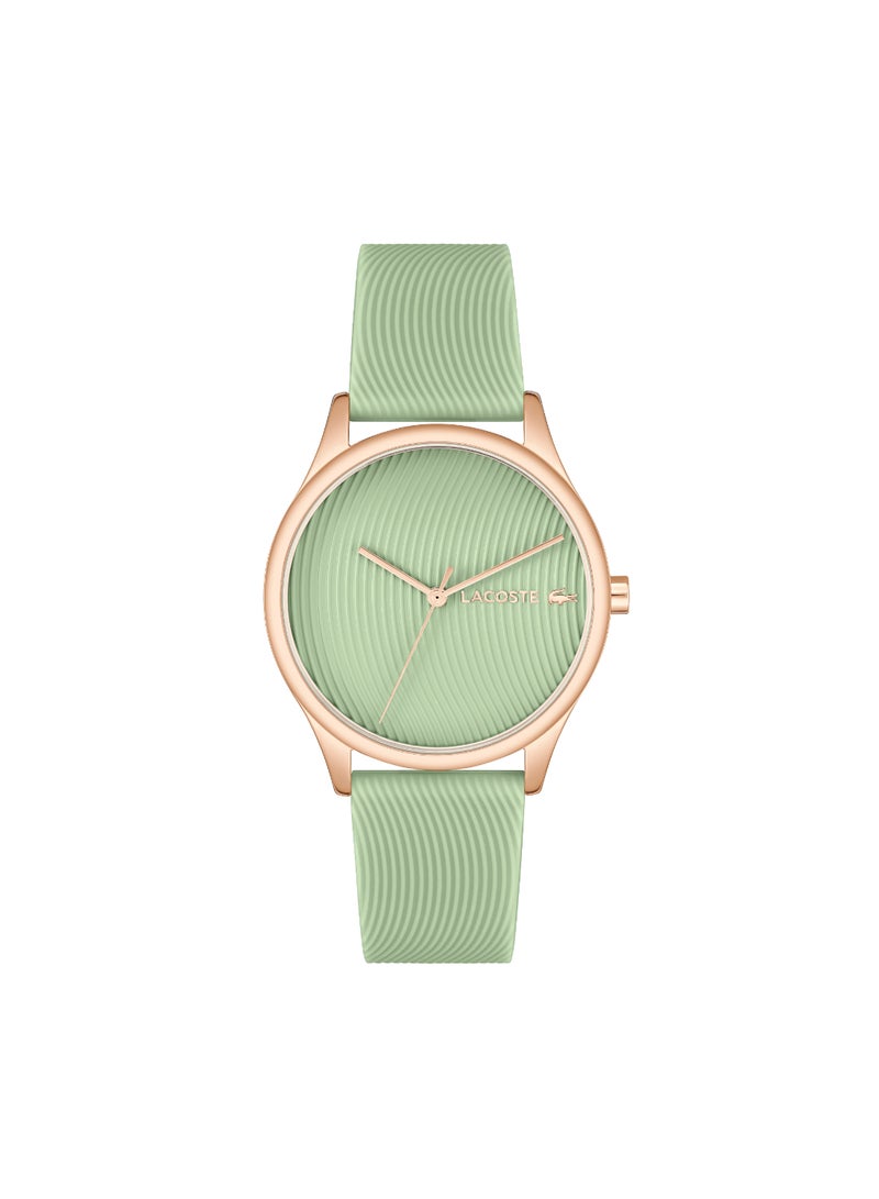 Round Analog Women's Green Case Watch - 2001354