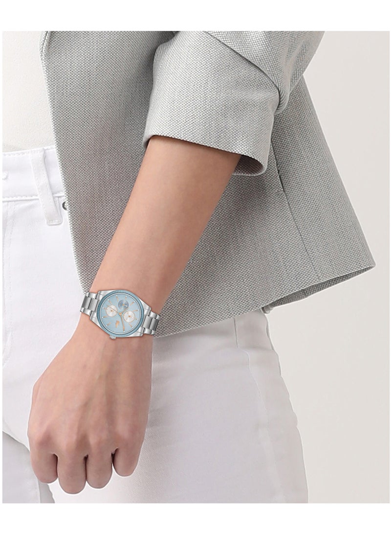 Round Analog Women's Blue Case Watch - 2001365