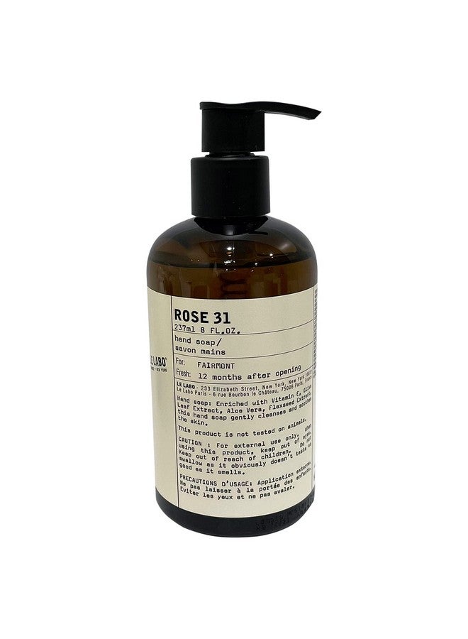 Rose 31 Luxury Hand Soap 8 Oz Hand Wash