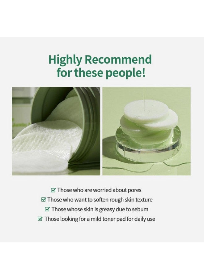 Green Tomato Pore Peeling Jumbo Pad 60 Sheets | Facial Toner Pads For Minimizing Pores & Soothing & Deep Hydration | Pha Hyaluronic Acid | Korean Skincare