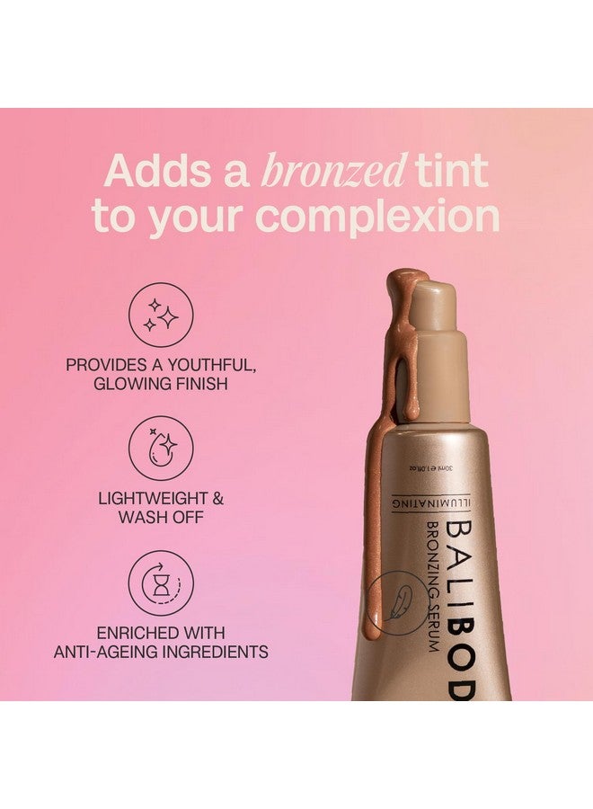 Bronzing Serum Warm Bronze Tint For Face Infused With Antiaging Ingredients That Nourish Skin Vegan And Crueltyfree (30 Ml/1.01 Fl Oz)